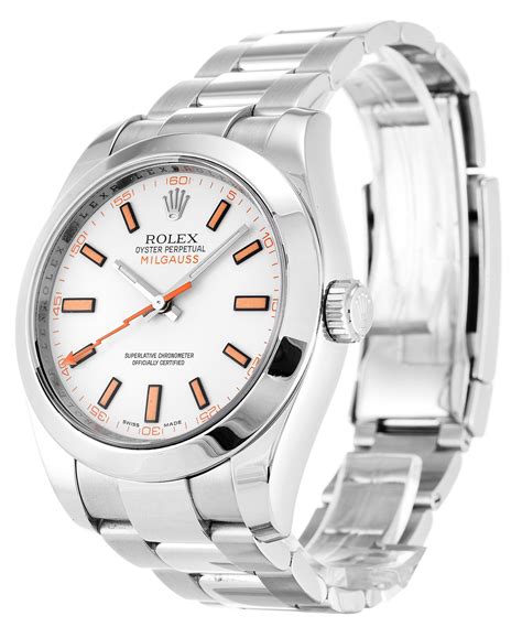 rolex milgauss replica watches|rolex milgauss 116400 white.